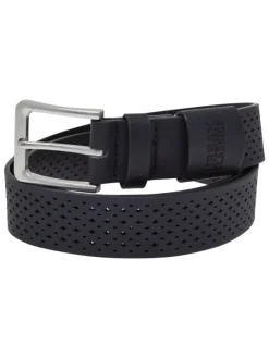 Urban Classics Unisex Synthentic Leather Perforated Belt in black