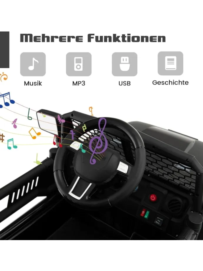 12V Elektroauto 3-7 Jahren in Schwarz