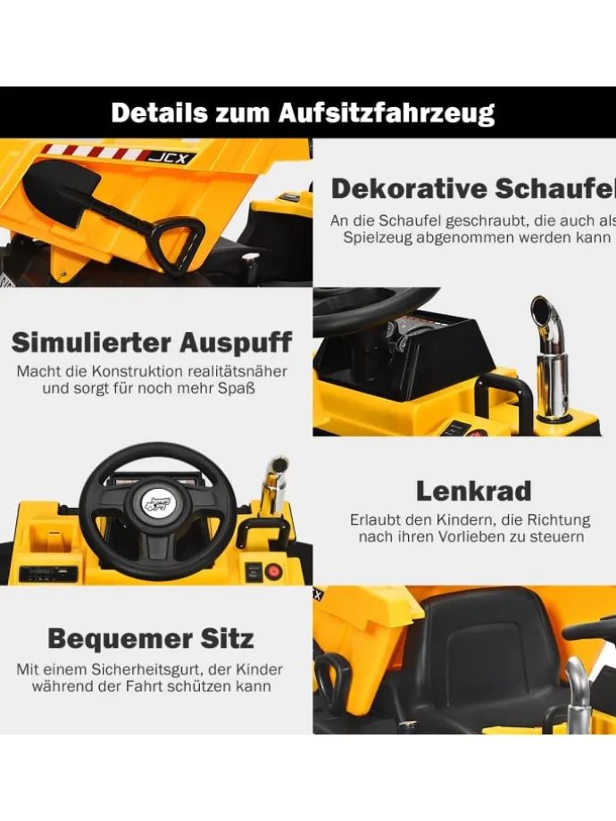 12V Traktor von 3-8 Jahren in Gelb