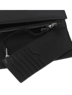 Valentina Geldbörse RFID Schutz Leder 19 cm in black
