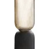 Vase "Maron" in Braun/ Schwarz - (H)31,5 x Ø 10 cm