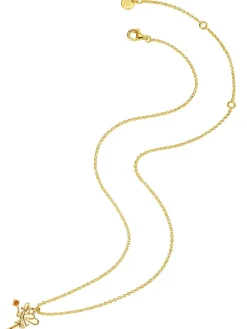 Vergold. Halskette mit Anhänger - (L)35 cm