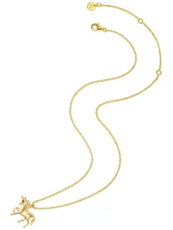 Vergold. Halskette mit Anhänger - (L)35 cm