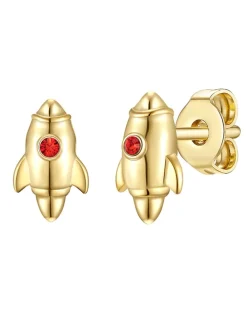 Vergold. Ohrstecker mit Edelsteinen