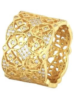 Vergold. Ring mit Edelsteinen