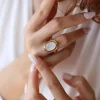 Vergold. Ring mit Perlmutt