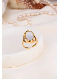 Vergold. Ring mit Perlmutt