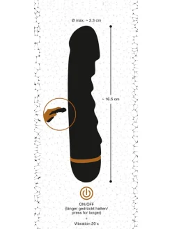 Vibrator Bendy Ripple Vibrator in schwarz