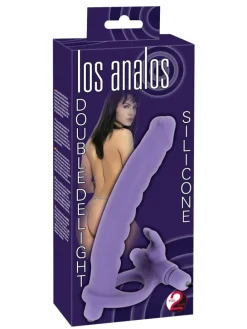 Vibrator mit Penisring Double Delight in lila