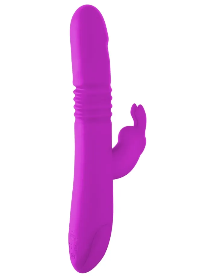 Vibrator mit Stoßfunktion Thrusting Rabbit in pink