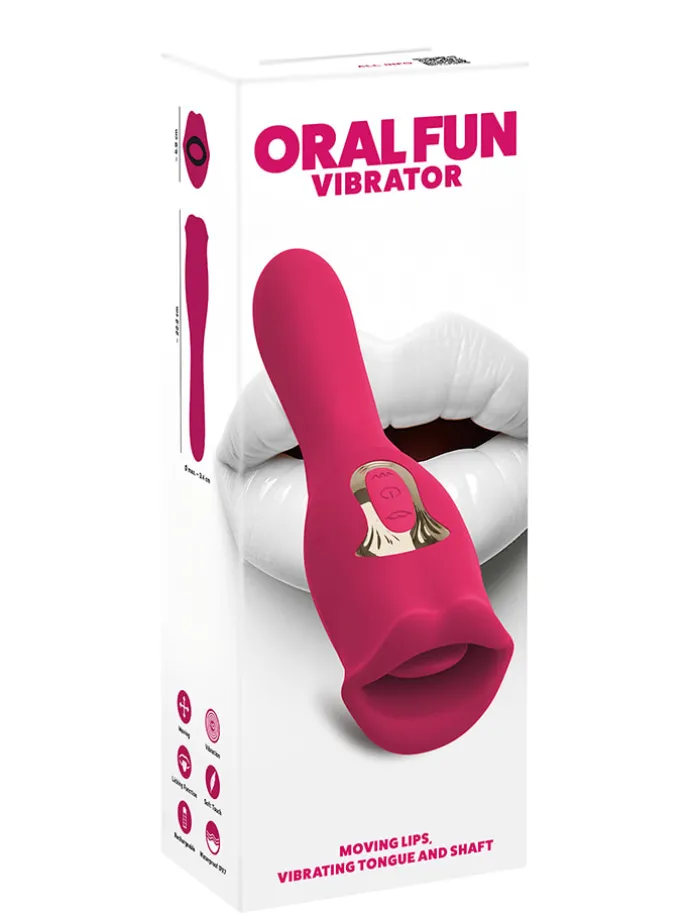 Vibrator "Moving Lip" in Rot - (L)22,2 cm