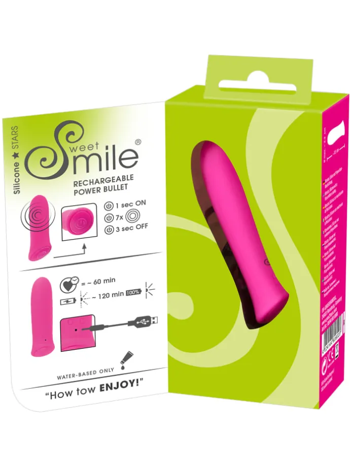 Vibrator Rechargeable Power Bullet in pink