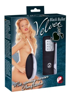 Vibro-Ei Velvet Black Bullet in schwarz