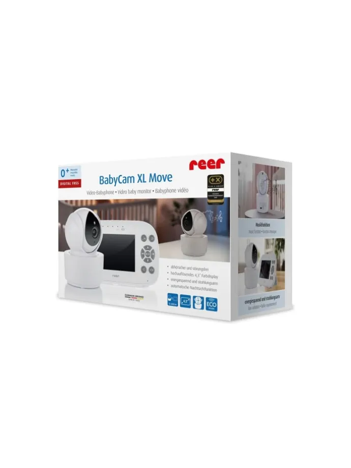 Video Babyphone 4.3" BabyCam XL Move in Weiß ab 0 Monate
