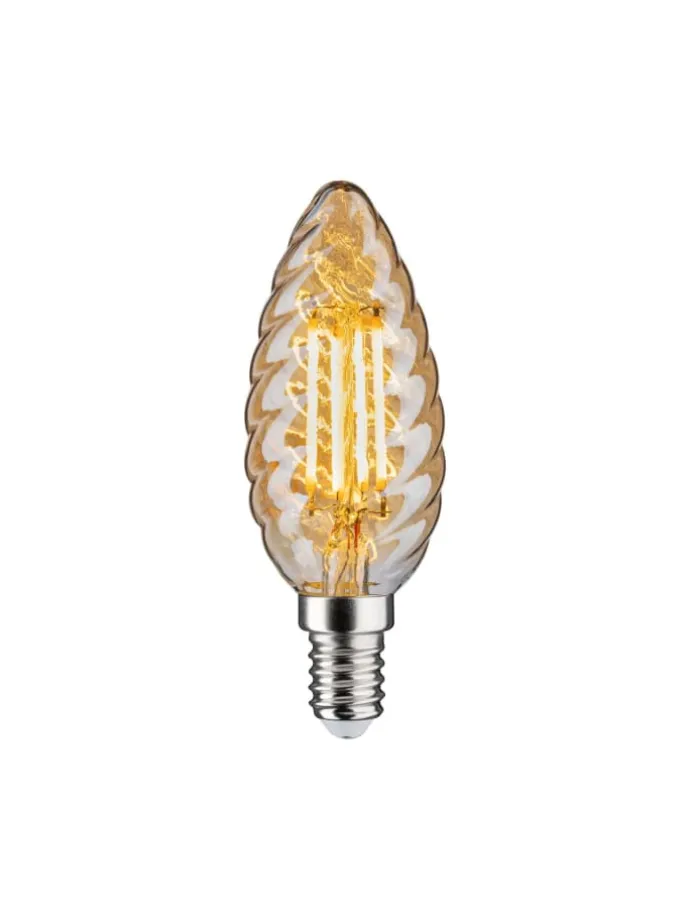 Vintage Edition Standard 230V LED Kerze gedrehtes Glas F