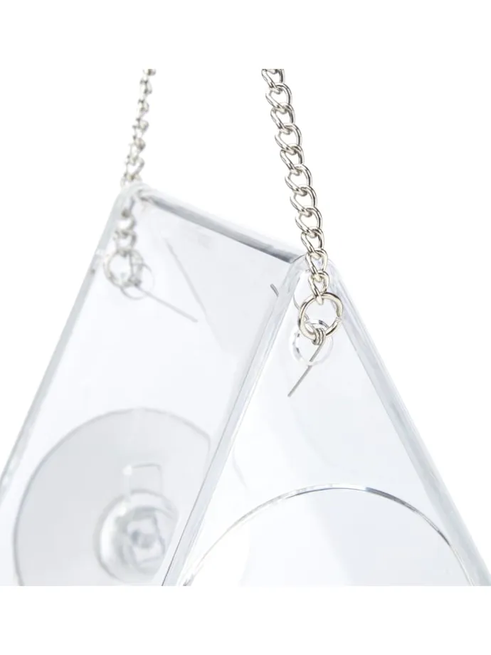 Vogelfutterhaus in Transparent - (B)12,5 x (H)13 x (T)7,5 cm