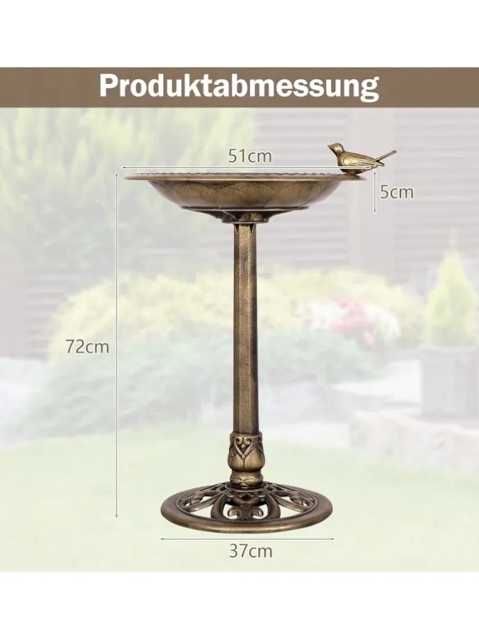 Vogelfutterstation in Bronze