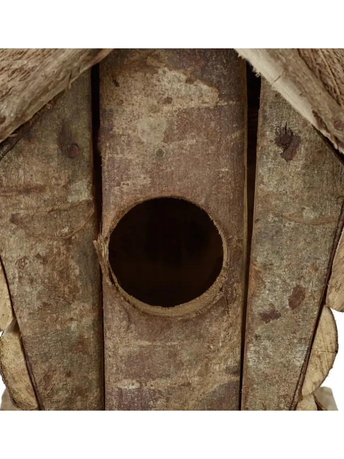Vogelhaus in Natur - (B)20,5x (H)28,5 x (T)17,5 cm