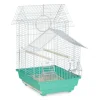 Vogelkäfig in Hellblau/Mintgrün - (B)42,5 x (H)50 x (T)33 cm