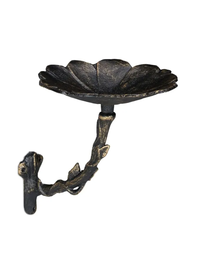 Vogeltränke Blüte in Bronze