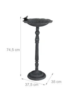 Vogeltränke in Dunkelgrün - (B)37,5 x (H)74,5 x (T)35 cm