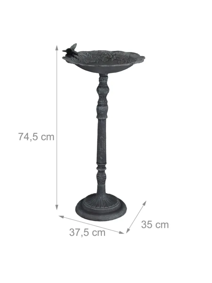 Vogeltränke in Dunkelgrün - (B)37,5 x (H)74,5 x (T)35 cm