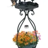 Vogeltränke mit Solarleuchte in Grün
