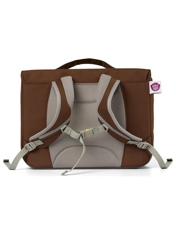 Vorschultasche "Affe" in Braun - (B)31,5 x (H)23,5 x (T)7 cm