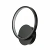 Wandlampe EEK F (B)19.5 x (H)22.5 cm in Schwarz