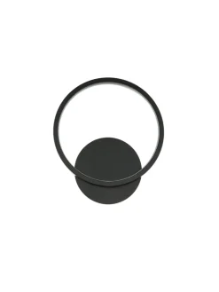 Wandlampe EEK F (B)19.5 x (H)22.5 cm in Schwarz