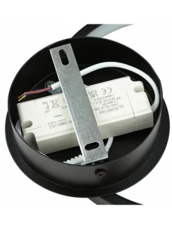 Wandlampe EEK F (B)19.5 x (H)22.5 cm in Schwarz