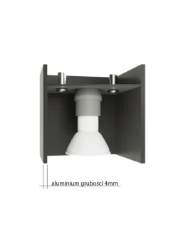 Wandleuchte GEO 1 in Weiß aluminium quadratische Lampe loft 1xG9 LED NICE LAMPS