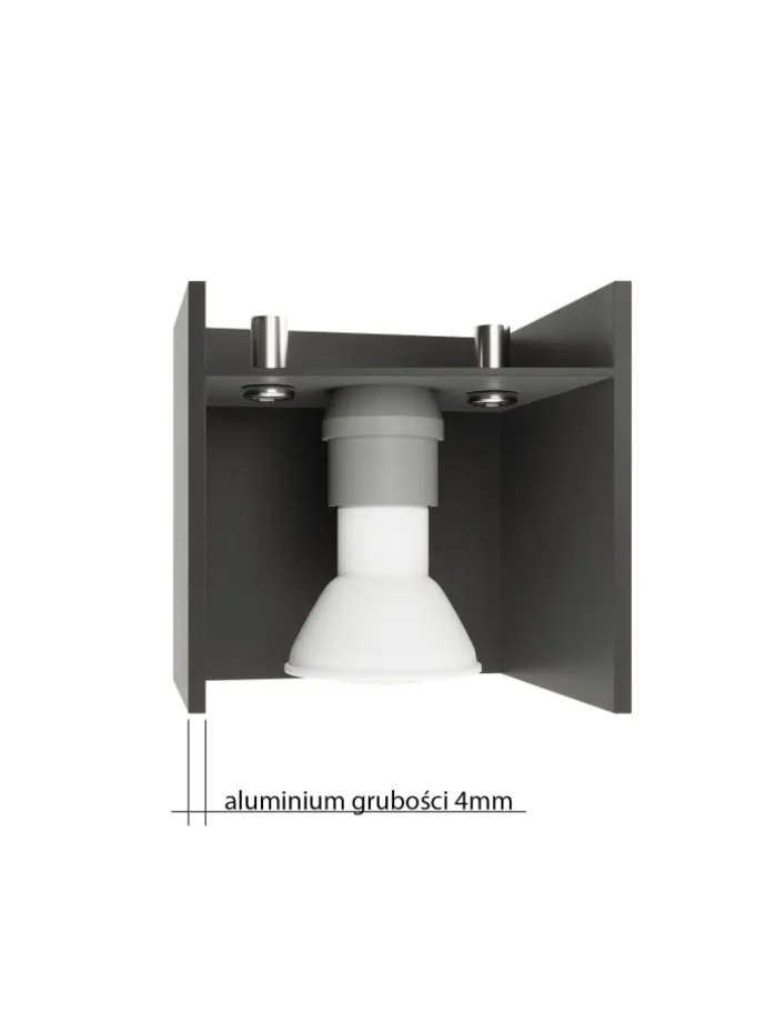 Wandleuchte GEO 1 in Weiß aluminium quadratische Lampe loft 1xG9 LED NICE LAMPS