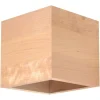 Wandleuchte "GEO" in Natur Holz Lichtrichtung auf und ab 1xG9 LED NICE LAMPS