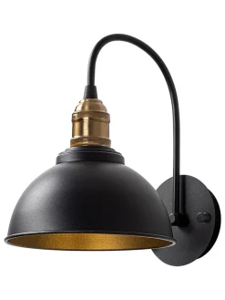 Wandleuchte in Schwarz - (B)27 x (H)36 cm