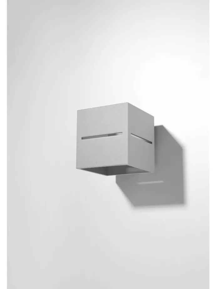 Wandleuchte LORUM 1 in Grau aluminium quadratische moderne Lampe G9 NICE LAMPS