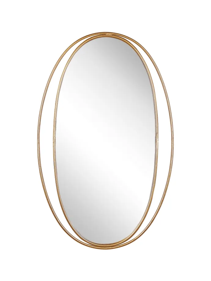 Wandspiegel BESSON in Gold - (W) 55 x (H) 90 x (L) 3 cm
