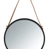 Wandspiegel "Borrone" in Schwarz - Ø 30 cm