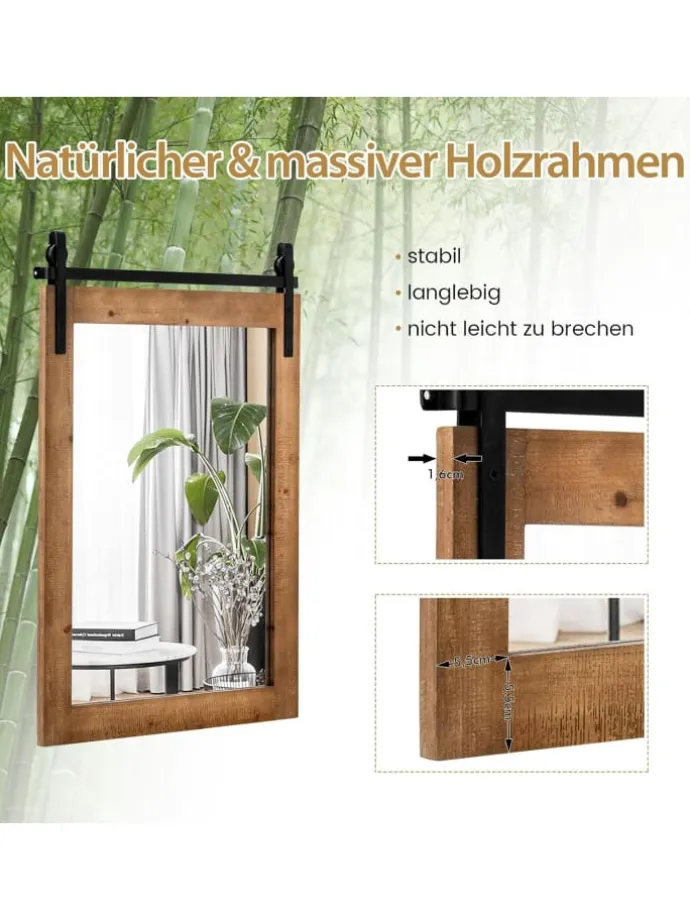 Wandspiegel in Braun