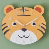 Wanduhr "Tiger" in Orange - (B)28 x (H)26 cm