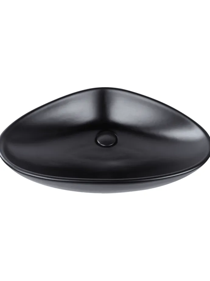 Waschbecken TIRIG in Schwarz - (W) 60 x (H) 14 x (L) 39 cm