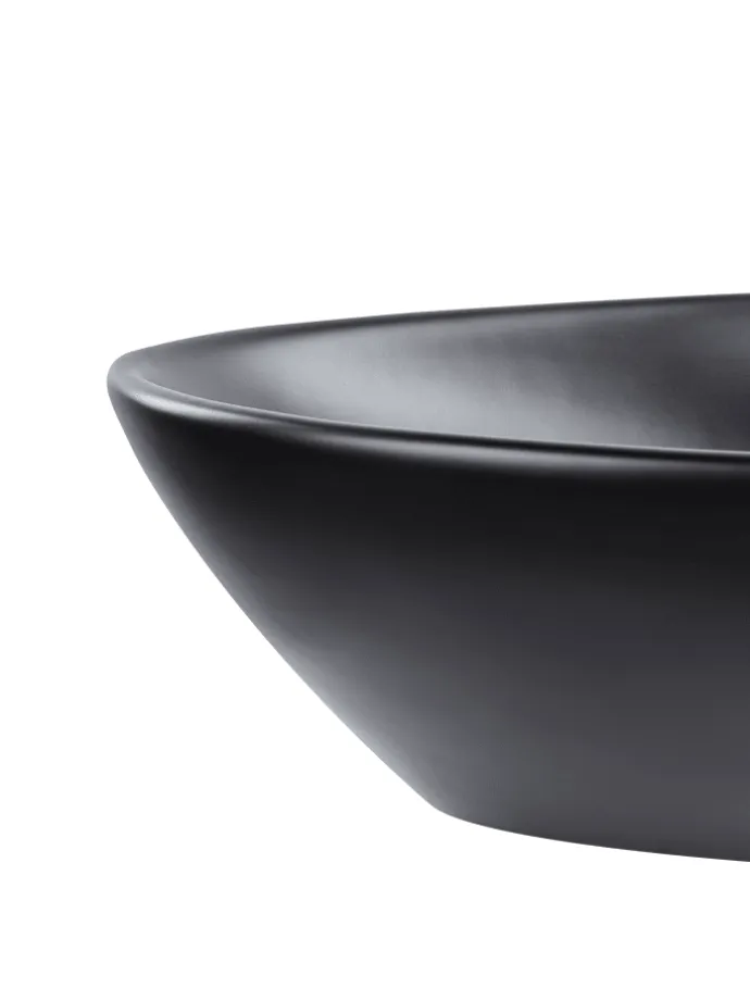 Waschbecken TIRIG in Schwarz - (W) 60 x (H) 14 x (L) 39 cm