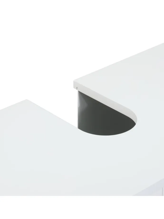 Waschbeckenunterschrank in Weiß - (B)60 x (H)60 x (T)31 cm