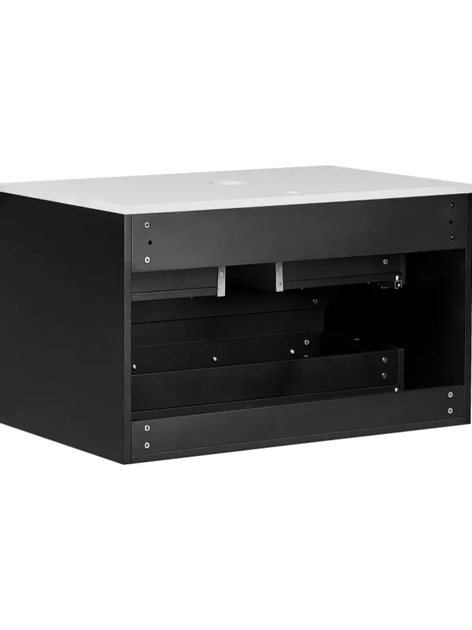 Waschbeckenunterschrank QUINTELA in Schwarz/Weiß - (W) 80 x (H) 48 x (L) 52 cm