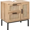 Waschbeckenunterschrank ROSELL in /Braun - (W) 60 x (H) 60 x (L) 40 cm