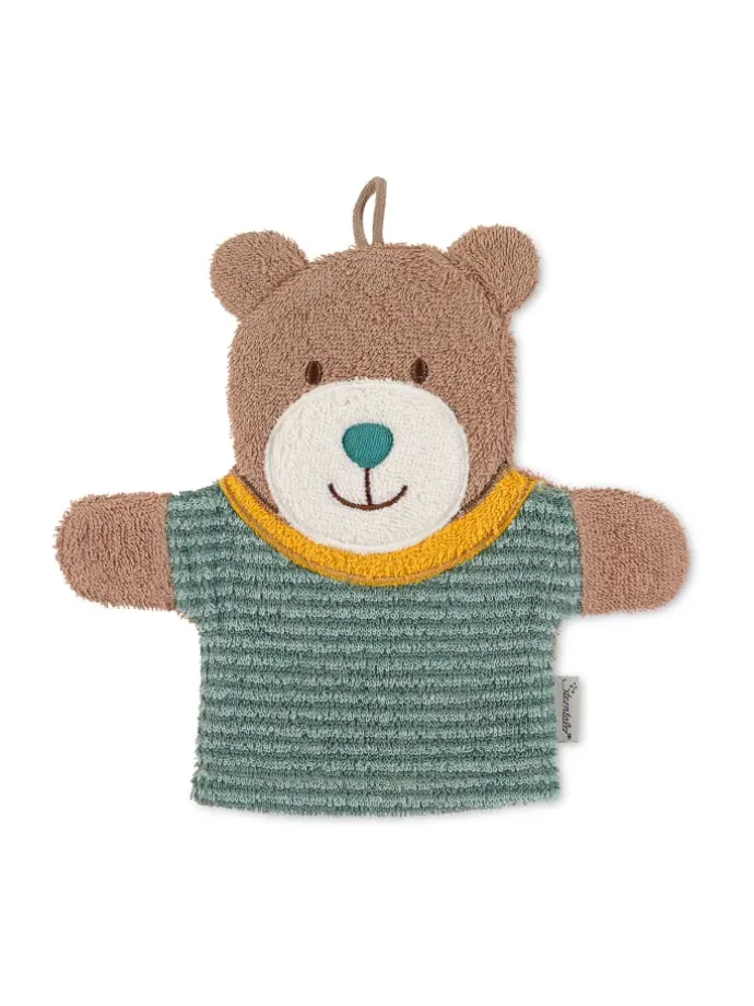 Waschhandschuh BÄR Ben in mittelgrün