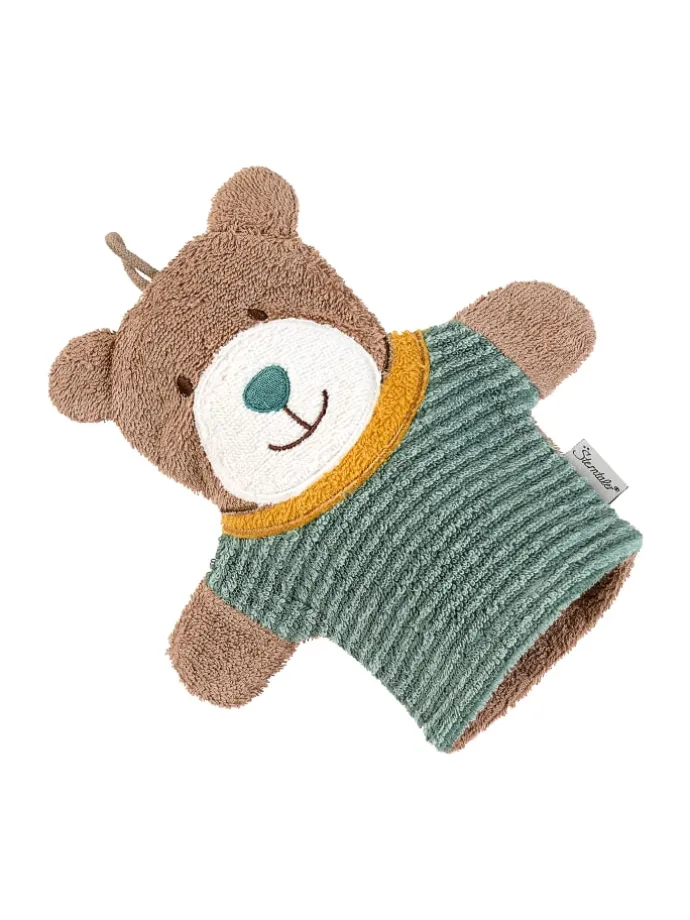 Waschhandschuh BÄR Ben in mittelgrün