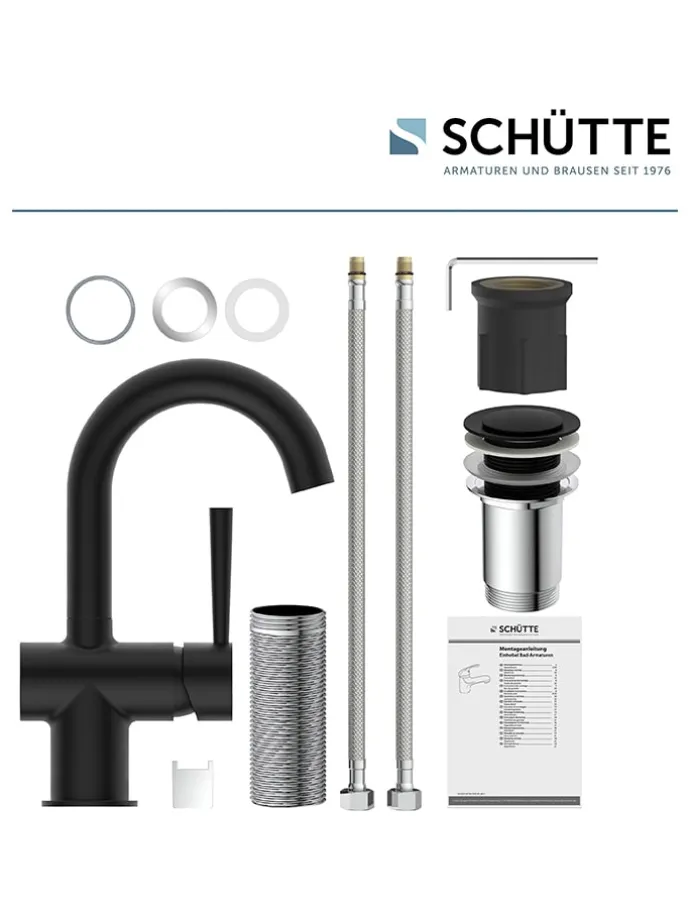 Waschtischarmatur "Cornwall" in Schwarz