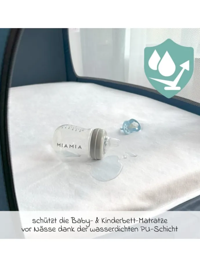 Wasserdichte Betteinlage 60 x 120 cm / Matratzenauflage in weiss