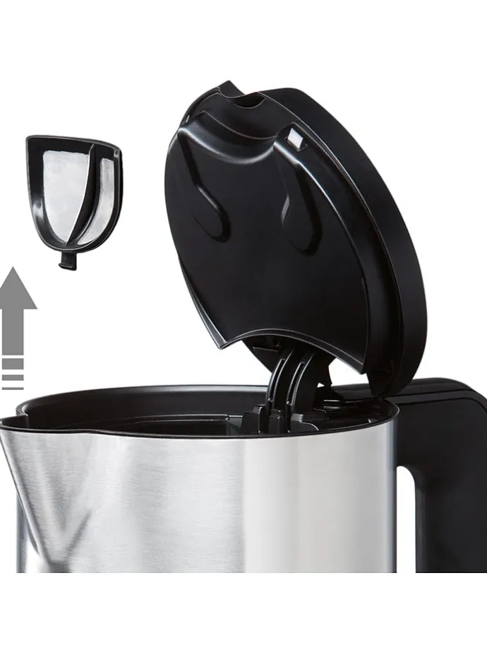 Wasserkocher "Styline" in Schwarz/ Silber - 1,5 l